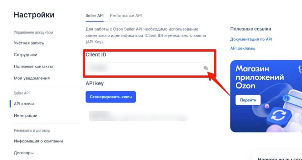 Client ID в разделе Seller API