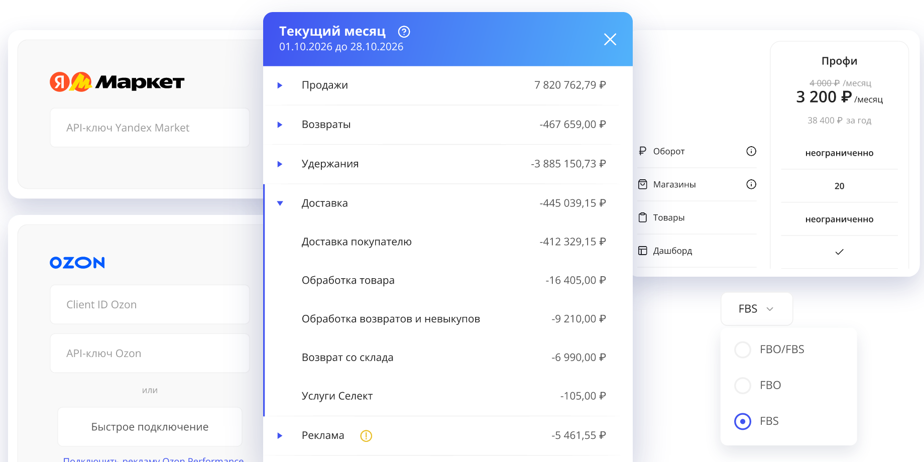 Новые возможности в sellerdata: Яндекс Маркет, расшифровка удержаний и тариф Профи